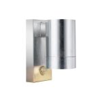 Nordlux Tin Vægbelysning Metal og Glas Grå | 76mm - IP54 - Egnet til GU10 - Bevægelses- og Lyssensor 