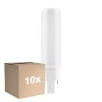 Fordelspakke 10x Ledvance Dulux-D LED 6W - 840 Kold Hvid | 4-Pinde - Erstatter 13W