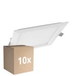 Fordelspakke 10x Ledvance LED downlight Slim Firkant SQ105 6W 420lm 120D - 830 varm hvid 