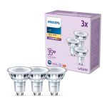 Fordelspakke 3x Philips LED Spot GU10 PAR16 4W 255lm 36D - 827 Ekstra Varm Hvid