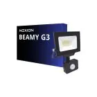 Noxion LED Projektør Beamy G3.1 Sort 20W 2200lm 100D - 830 Varm Hvid | IP44 - Bevægelses- og Lyssensor - Symmetrisk 