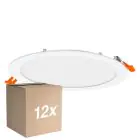 Fordelspakke 12x Osram LED Downlight Recess Slim Hvid 22W 2000lm 110D - 840 Kold Hvid| Udsnit 200mm - IP20