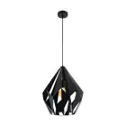 Eglo Pendel Lampe Carlton 5 Stål Sort | IP20 - Egnet til 1x E27 